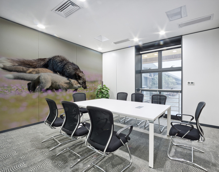 Red Fox with Kits Wall Printing